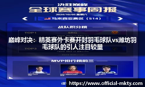 巅峰对决：精英赛外卡赛开封羽毛球队vs潍坊羽毛球队的引人注目较量